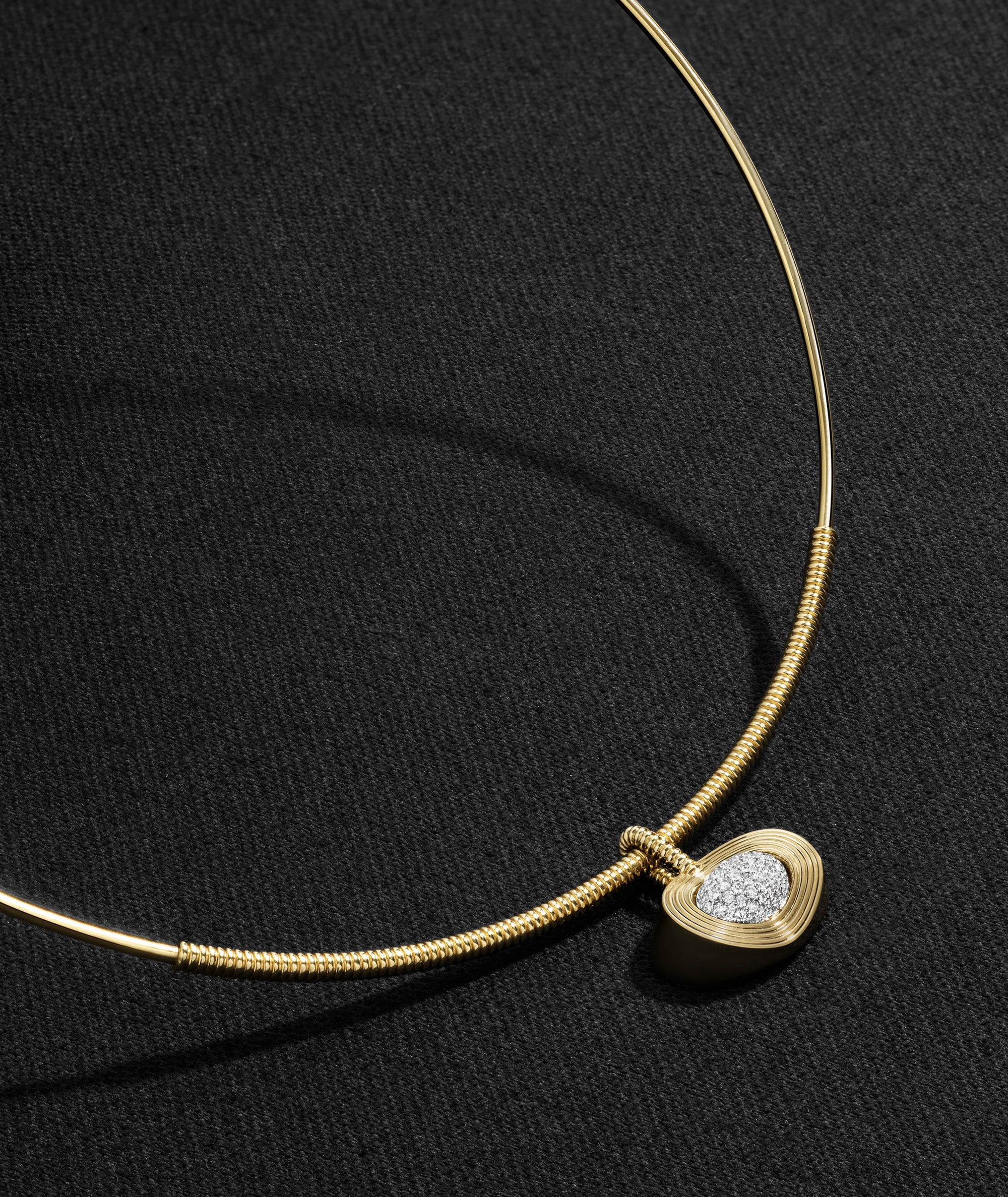 Delta Collar & Pavé Dome Pendant