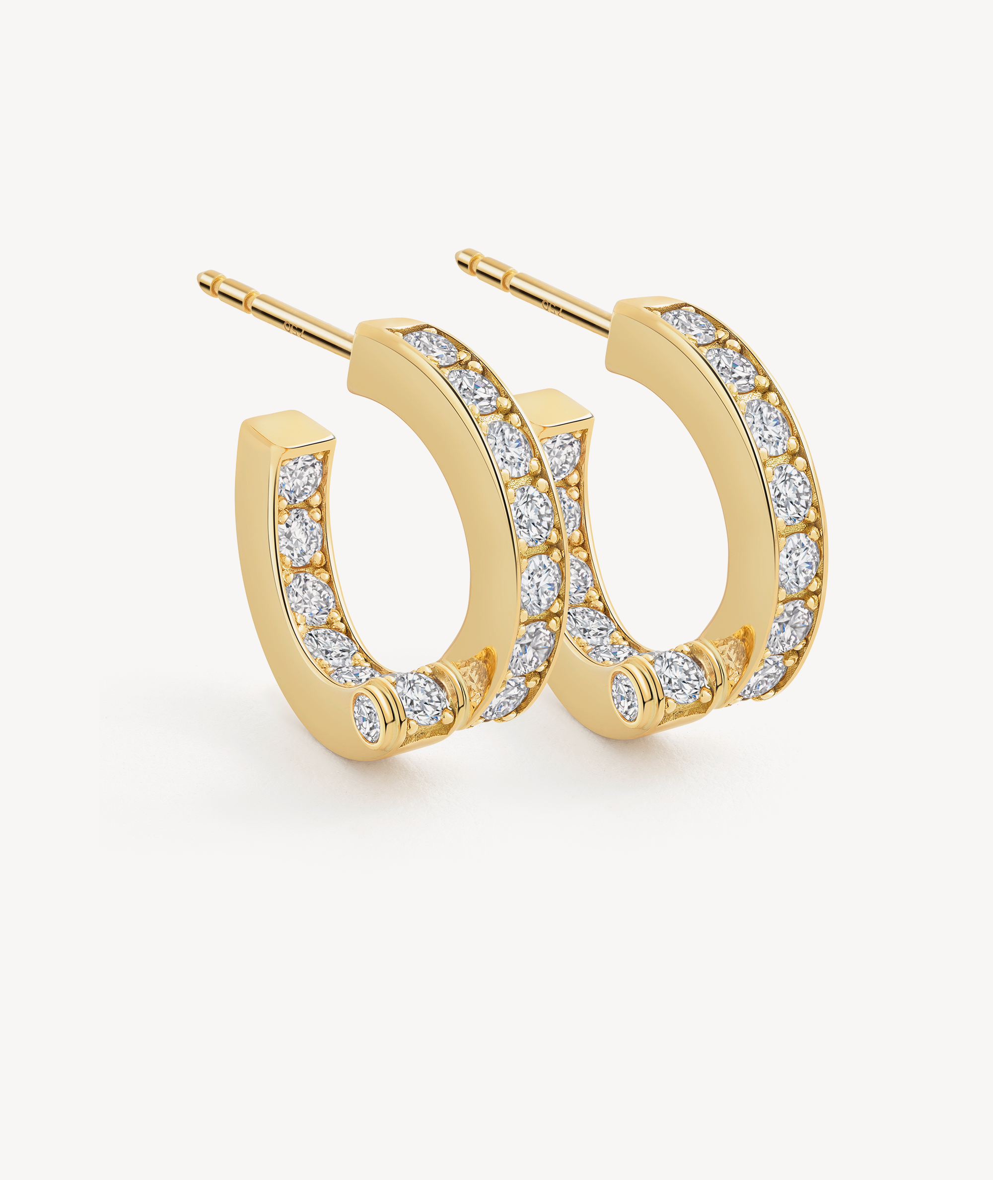 Large Coil Pavé Hoops