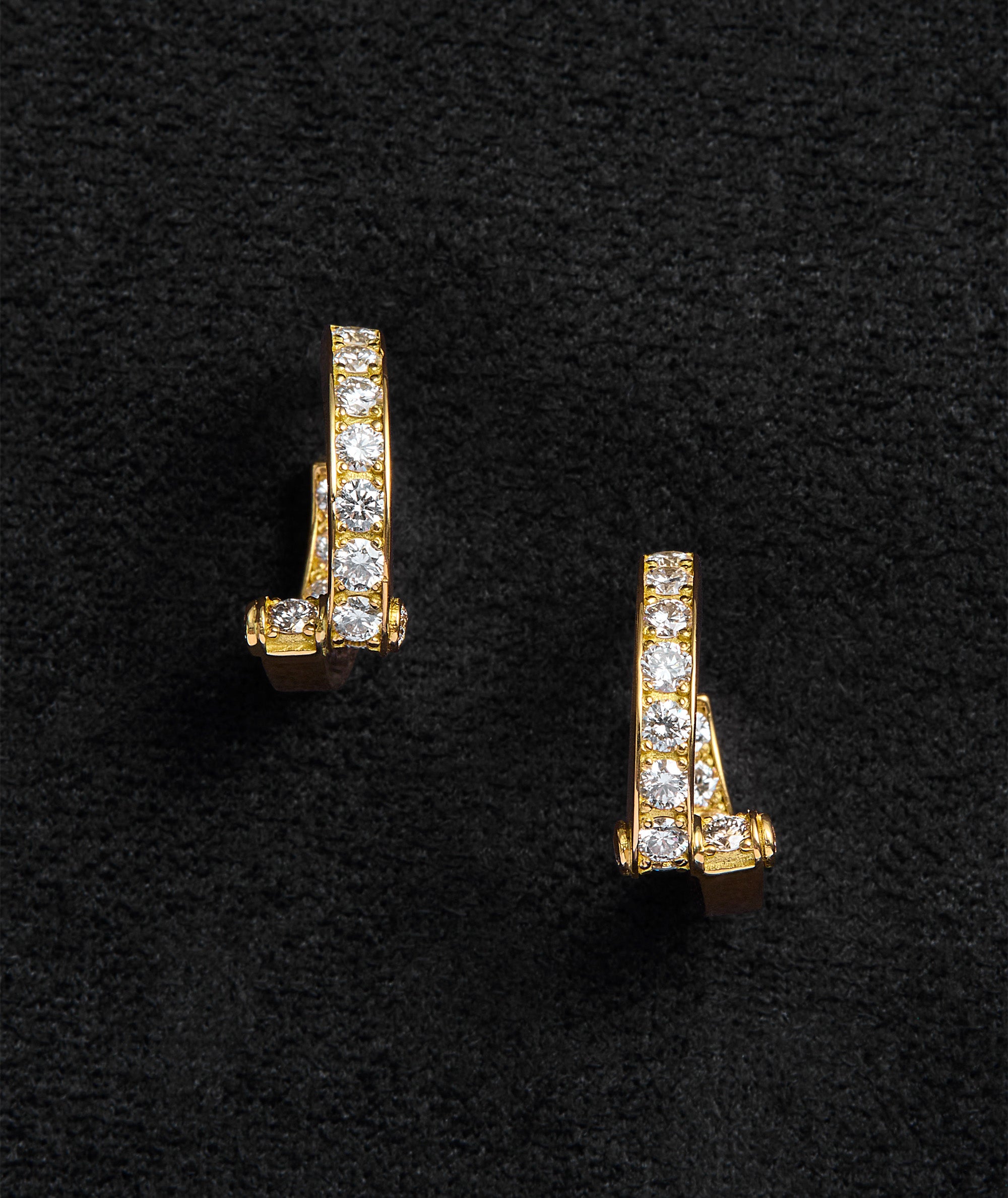 Large Coil Pavé Hoops