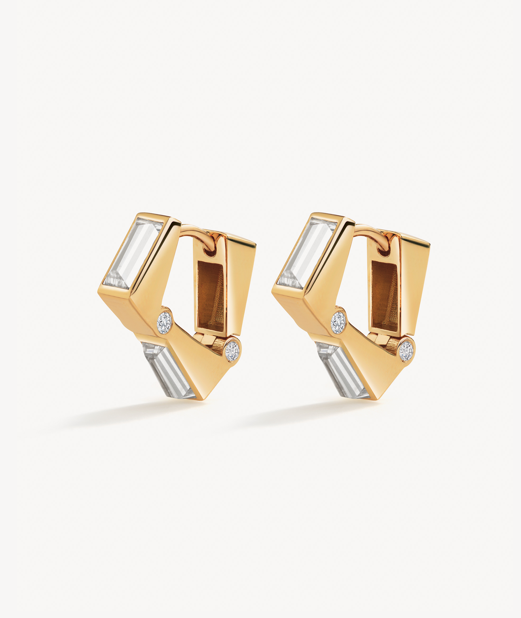 Hinged Hoop Earrings - 18K Yellow Gold - EREDE Collection
