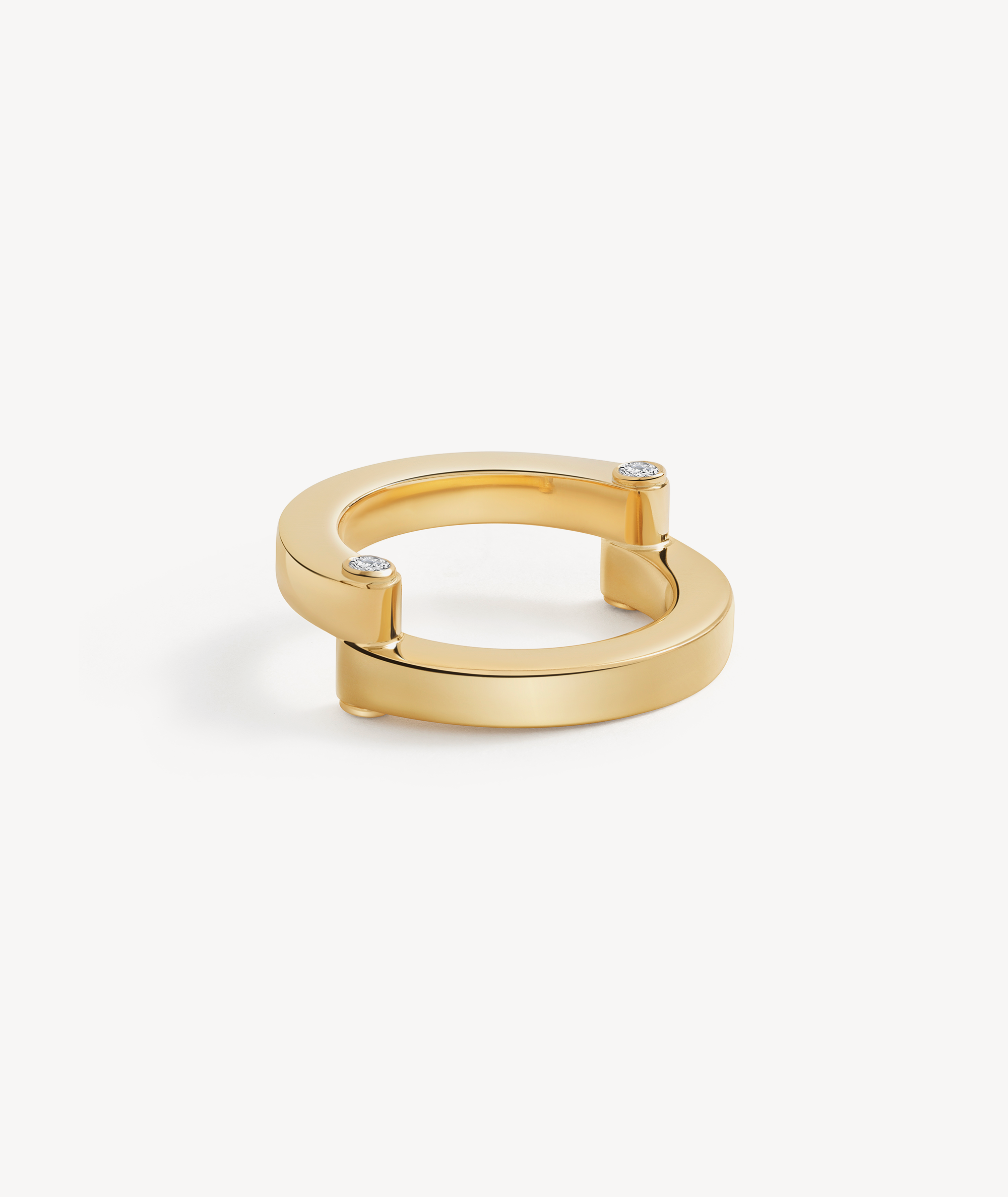 EREDE ring in 18k recycled yellow gold and lab-grown diamonds.