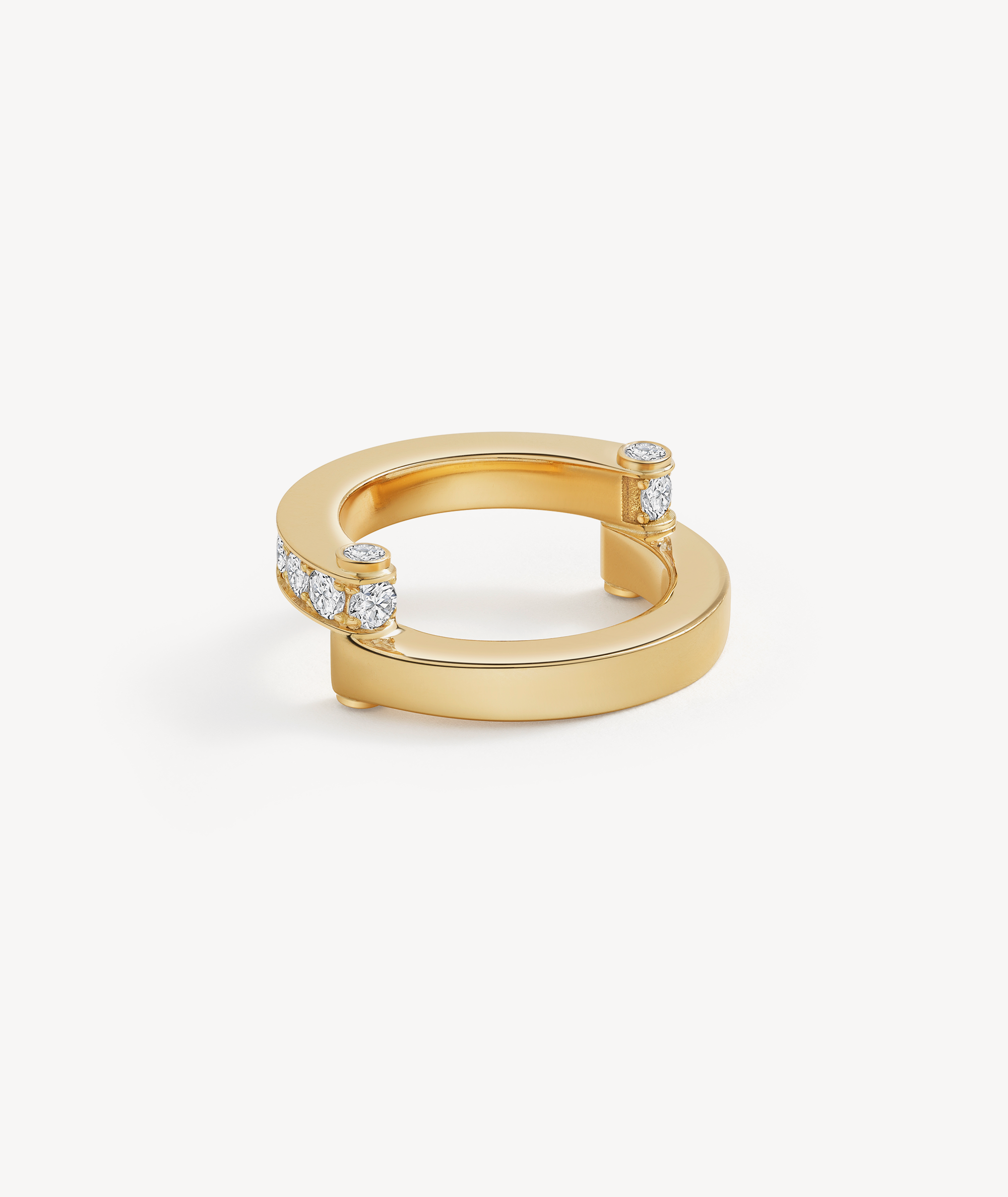 EREDE ring in 18k recycled yellow gold and lab-grown diamonds.