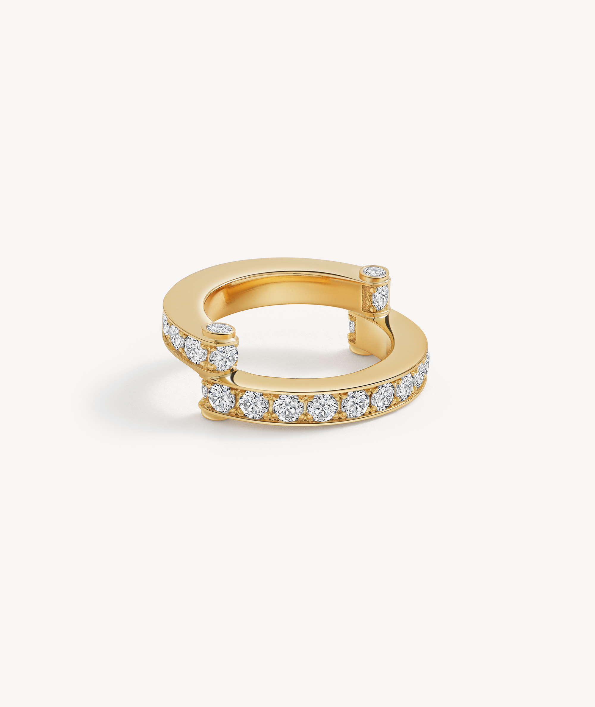 EREDE ring in 18k recycled yellow gold and lab-grown diamonds.