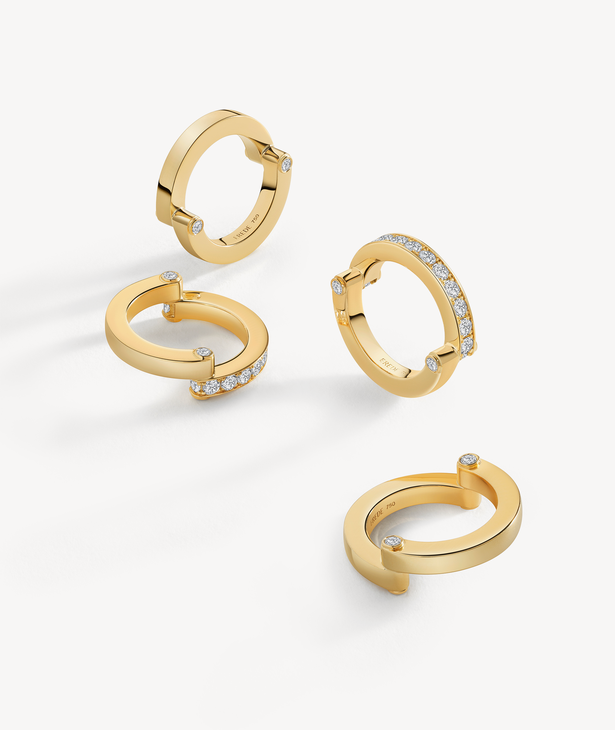 EREDE ring in 18k recycled yellow gold and lab-grown diamonds.
